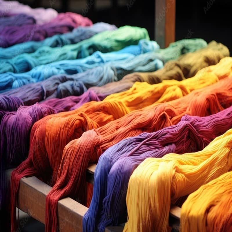 Dyed yarn hanks_